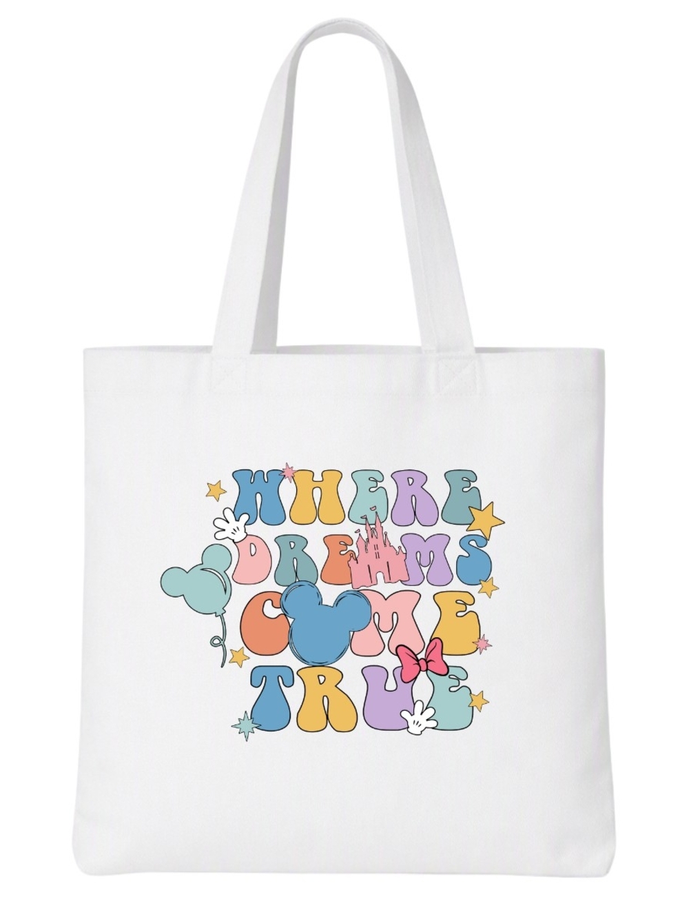 White Disney 'Where Dreams Come True' Graphic Tote Bag